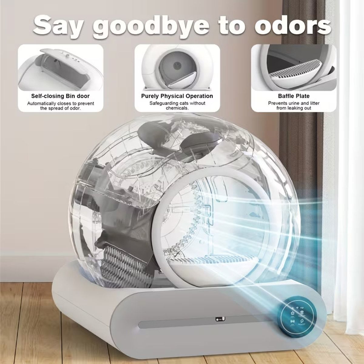 65L Automatic Cat Litter Box with App Control