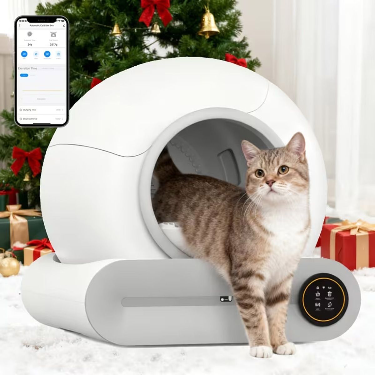 65L Automatic Cat Litter Box with App Control