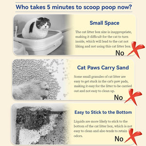 Extra-Large Cat Litter Box with Self-Cleaning Design