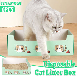Disposable Cat Litter Box Foldable Waterproof Set