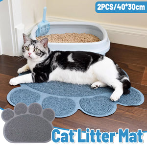 2PCS PVC Pet Litter Mat Non-Slip