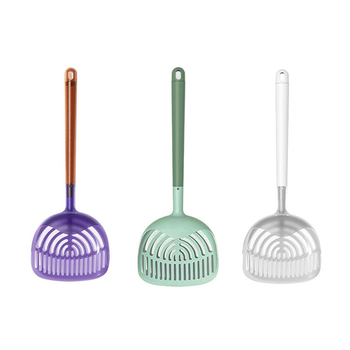 Long Handle Cat Litter Scoop with Angled Head & Filter Holes