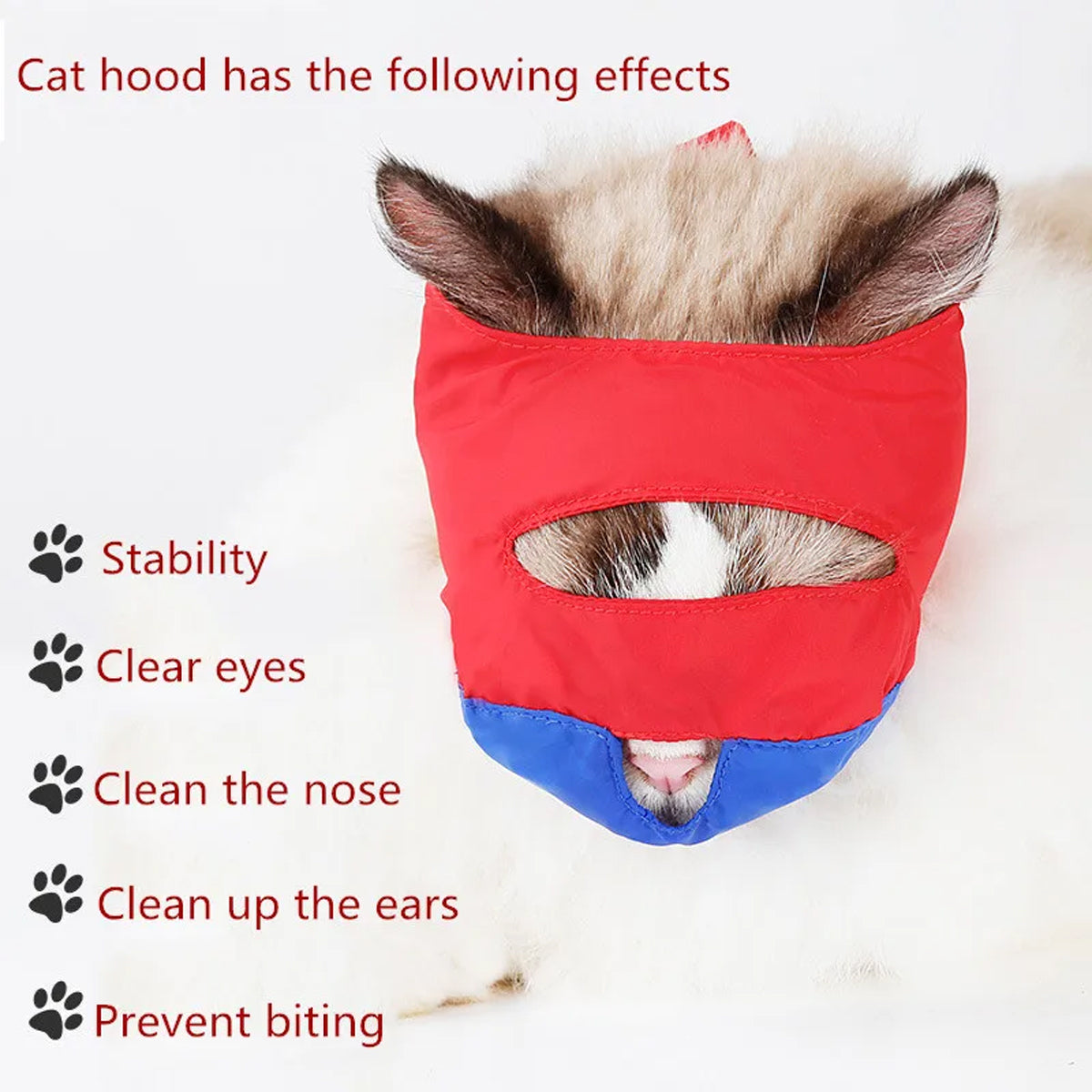 Cat Grooming Muzzle Adjustable Anti-Bite Grooming Mask