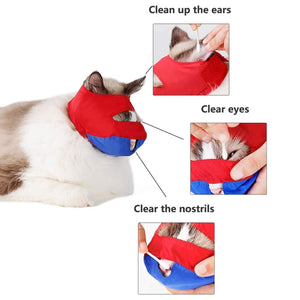 Cat Grooming Muzzle Adjustable Anti-Bite Grooming Mask