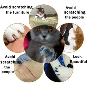 Soft Cat Nail Caps Anti-Scratch Claw Covers (100pcs)