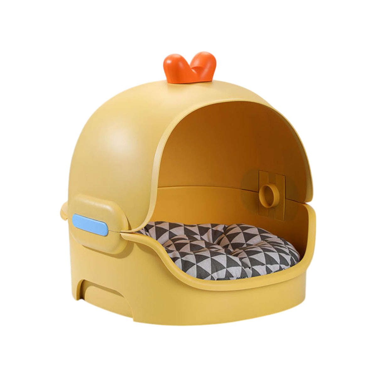 Semi-Enclosed Cat Bed With Cushion Duck Or Rabbit Design