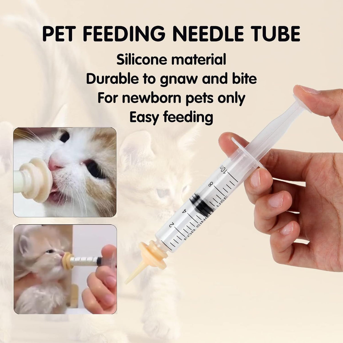 Kitten Puppy Pet Feeding Syringe Feeder Cat Dog Nursing Bottle with Pacifier