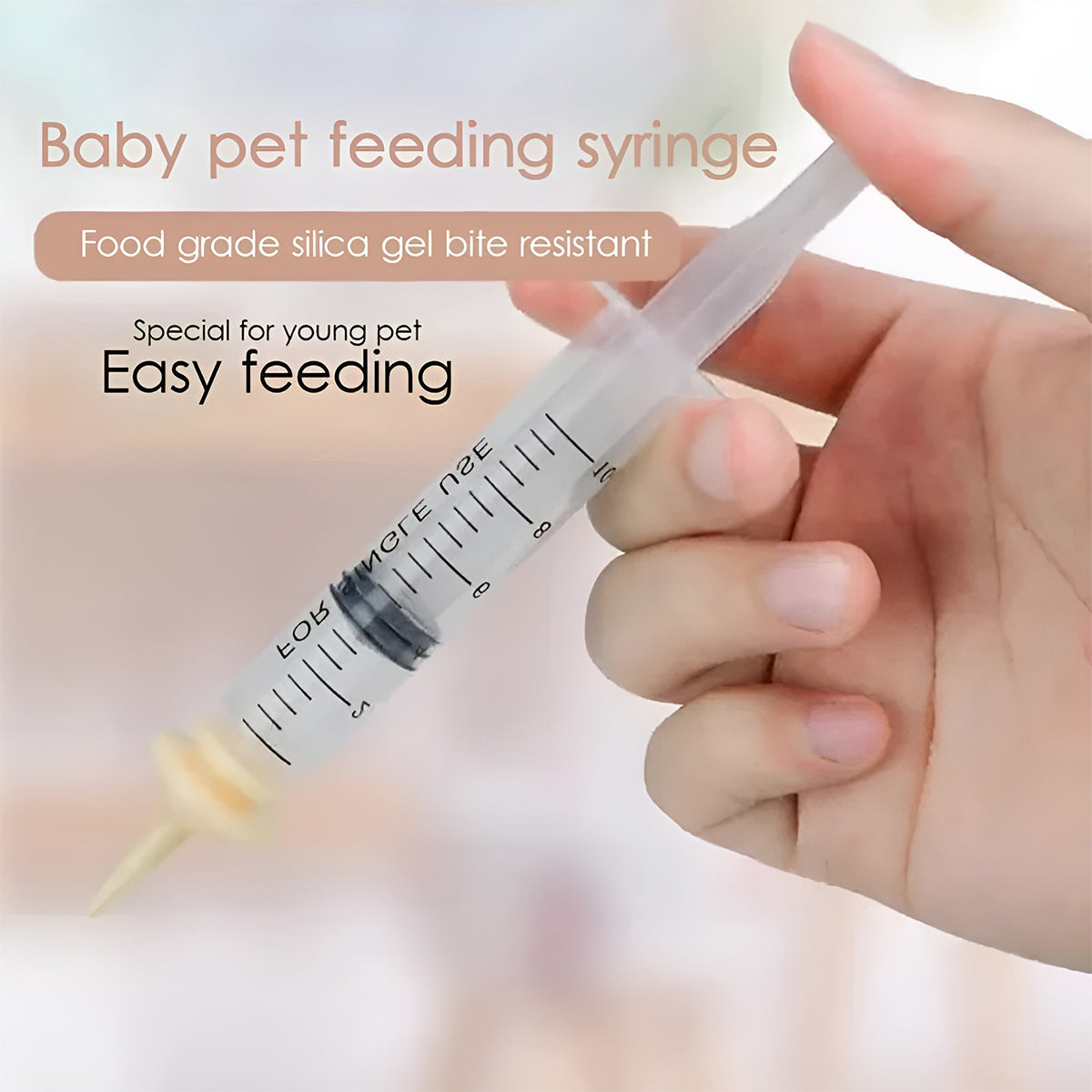 Kitten Puppy Pet Feeding Syringe Feeder Cat Dog Nursing Bottle with Pacifier