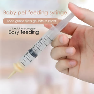 Kitten Puppy Pet Feeding Syringe Feeder Cat Dog Nursing Bottle with Pacifier