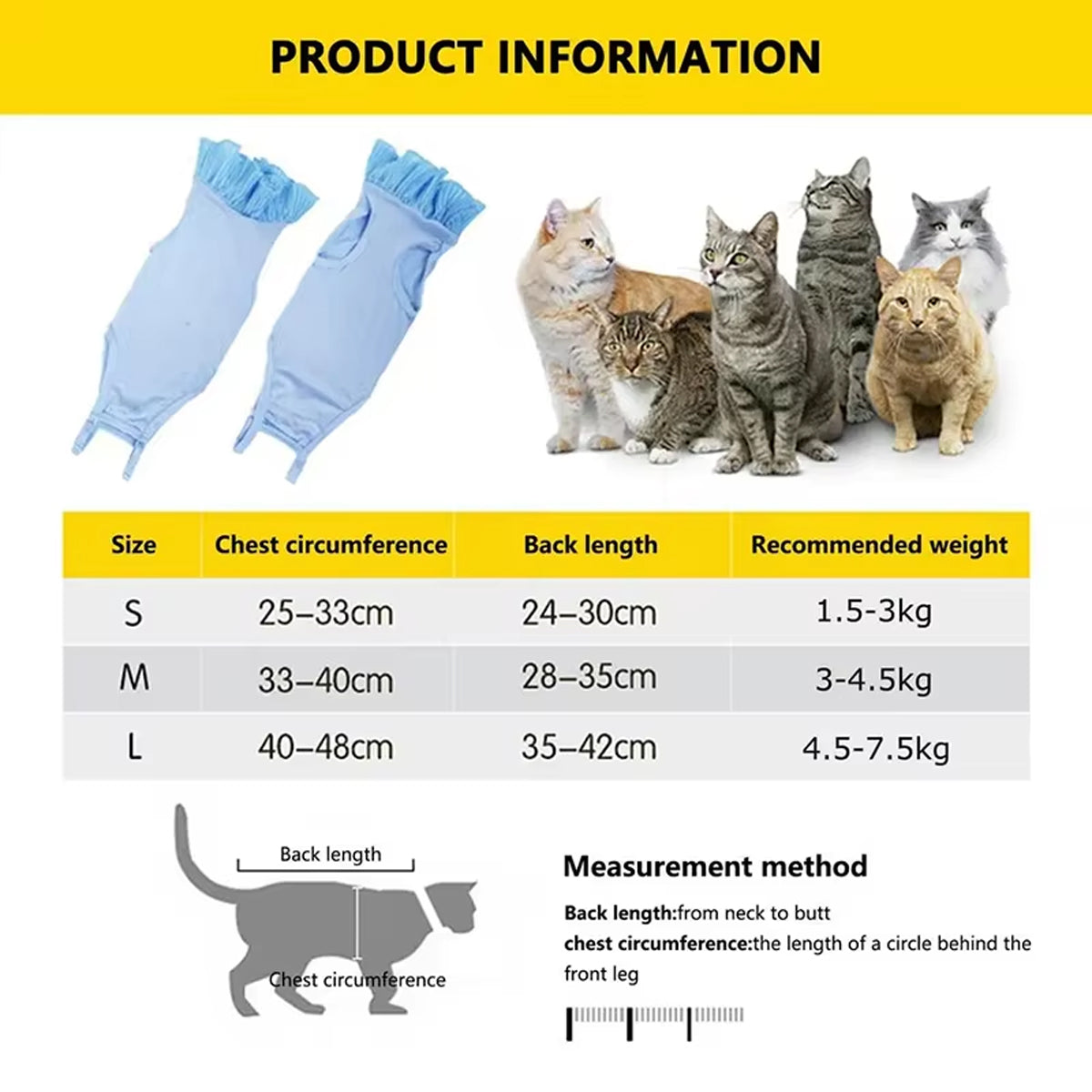 Cat Postoperative Recovery Suit
