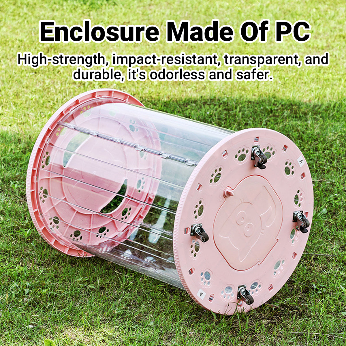 Cat Treadmill Outdoor Walking & Exercise Tunnel With Lockable Wheels