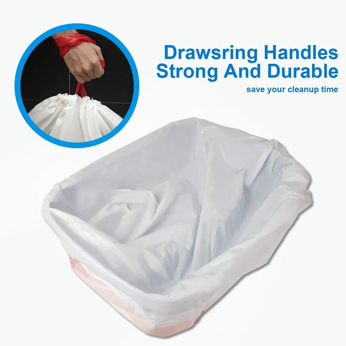 Drawstring Disposable Cat Litter Bag 10PCS (S/L)