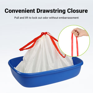 Drawstring Disposable Cat Litter Bag 10PCS (S/L)