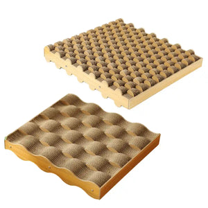 Cat Scratch Board Corrugated Paper Scratcher & Lounger With Massage Design