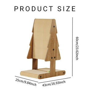 Tree Shaped Cat Scratching Board with Toy Ball Durable Cardboard Post