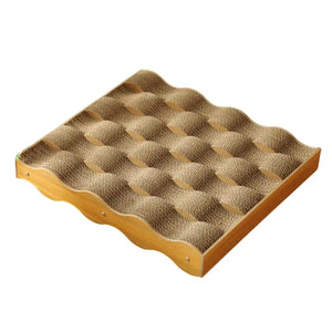 Cat Scratch Board Corrugated Paper Scratcher & Lounger With Massage Design