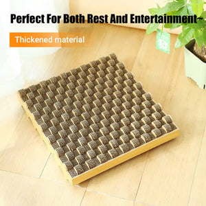 Cat Scratch Board Corrugated Paper Scratcher & Lounger With Massage Design
