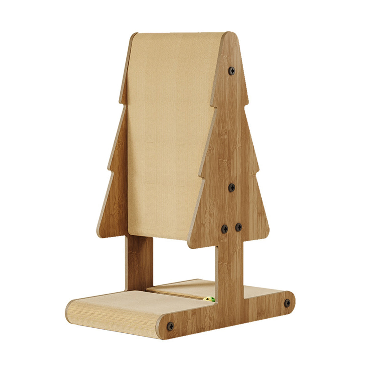 Tree Shaped Cat Scratching Board with Toy Ball Durable Cardboard Post