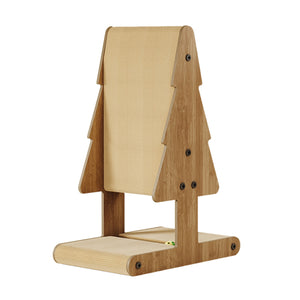 Tree Shaped Cat Scratching Board with Toy Ball Durable Cardboard Post