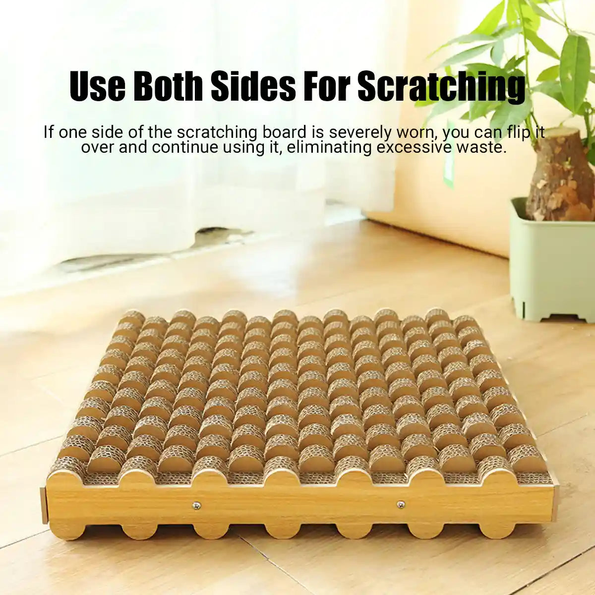 Cat Scratch Board Corrugated Paper Scratcher & Lounger With Massage Design