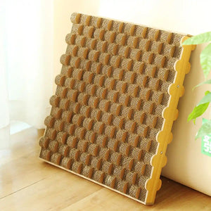 Cat Scratch Board Corrugated Paper Scratcher & Lounger With Massage Design