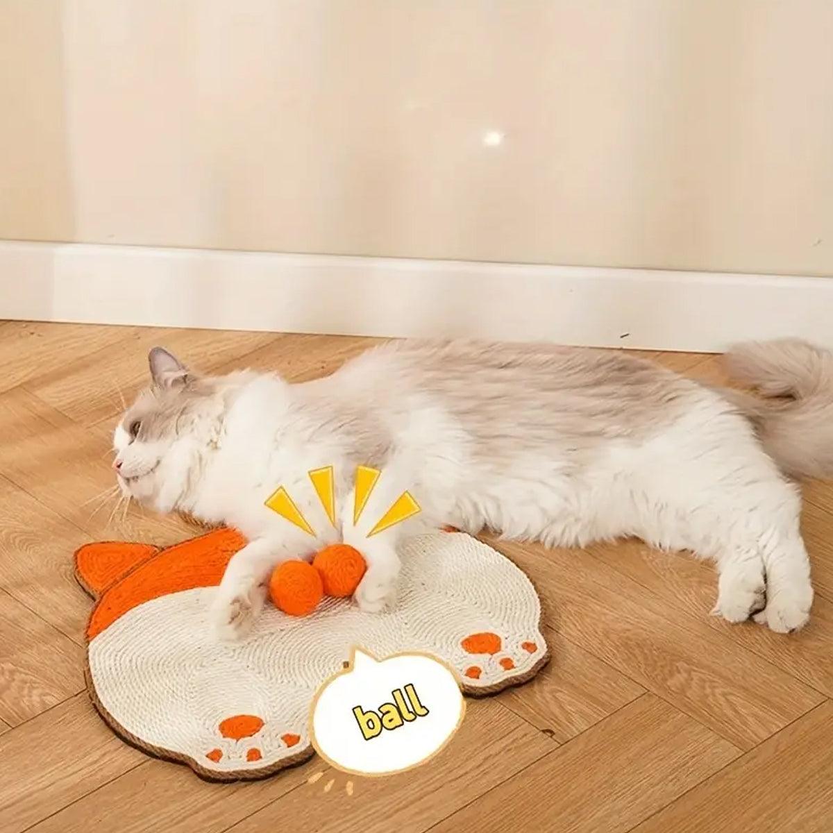 Cat Scratching Mat Fun and Interactive Wall-Mounted Scratcher for Cats