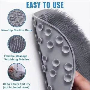Cat Self Groomer Brush Wall-Mounted Silicone Grooming Pad for Cats