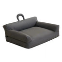 Waterproof PU Leather Dog Sofa Bed with Double Pillows