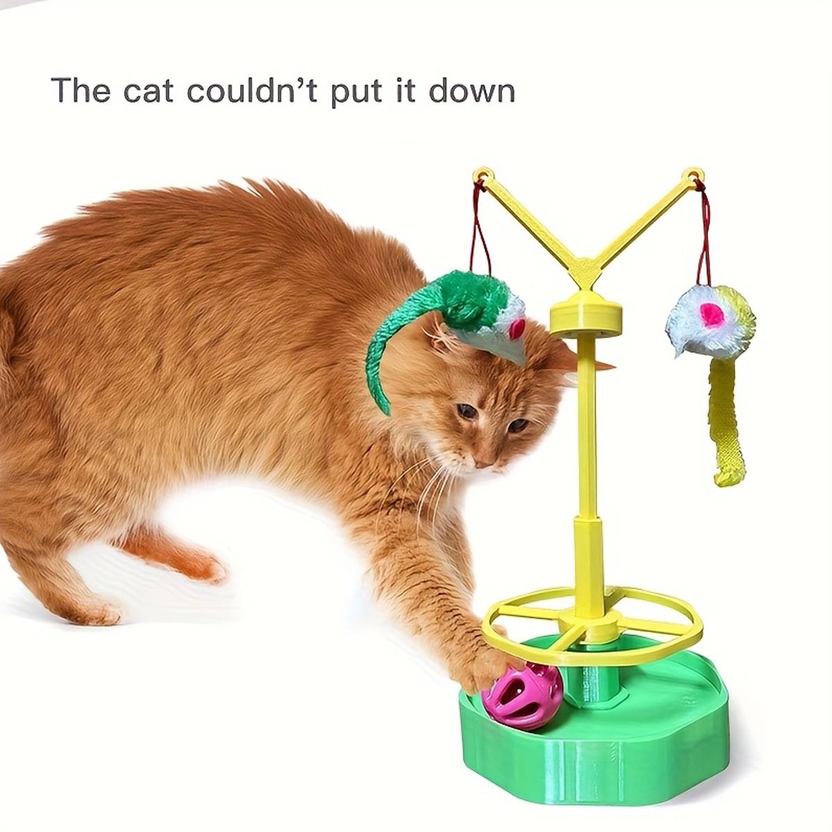 Interactive Cat Spinning Wheel Toy | Ball Track Teaser for Indoor Cats