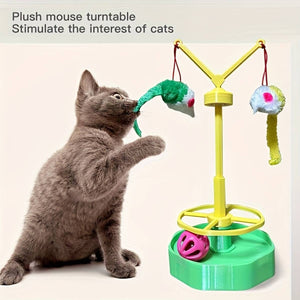 Interactive Cat Spinning Wheel Toy | Ball Track Teaser for Indoor Cats
