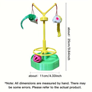 Interactive Cat Spinning Wheel Toy | Ball Track Teaser for Indoor Cats
