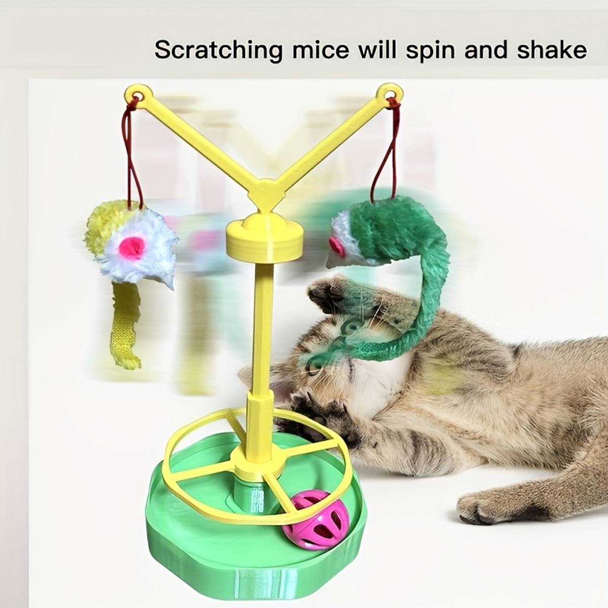 Interactive Cat Spinning Wheel Toy | Ball Track Teaser for Indoor Cats
