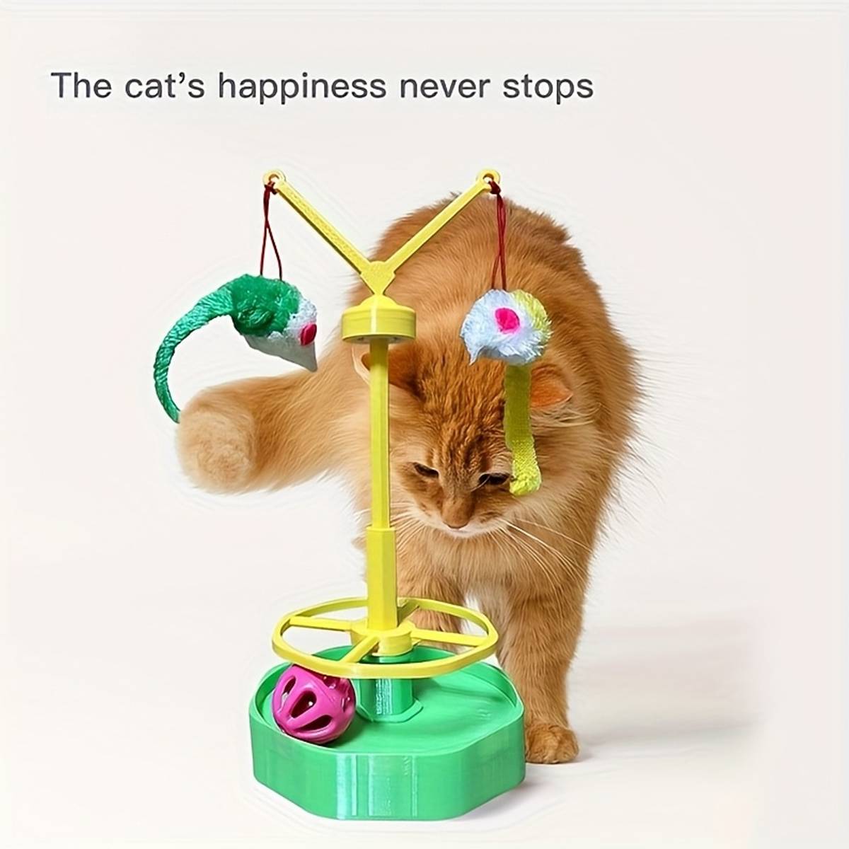 Interactive Cat Spinning Wheel Toy | Ball Track Teaser for Indoor Cats