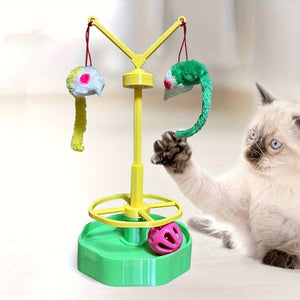 Interactive Cat Spinning Wheel Toy | Ball Track Teaser for Indoor Cats