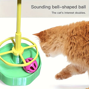 Interactive Cat Spinning Wheel Toy | Ball Track Teaser for Indoor Cats