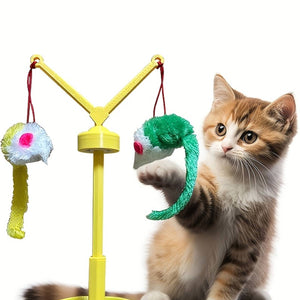 Interactive Cat Spinning Wheel Toy | Ball Track Teaser for Indoor Cats