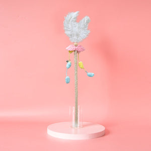 58cm Feather Cat Wand with Dangling Toys