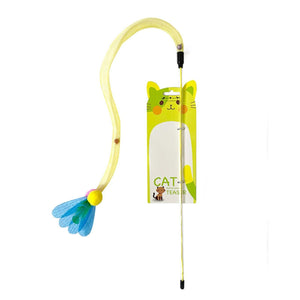 42cm Cat Teaser Wand with Flexible Mesh Toy