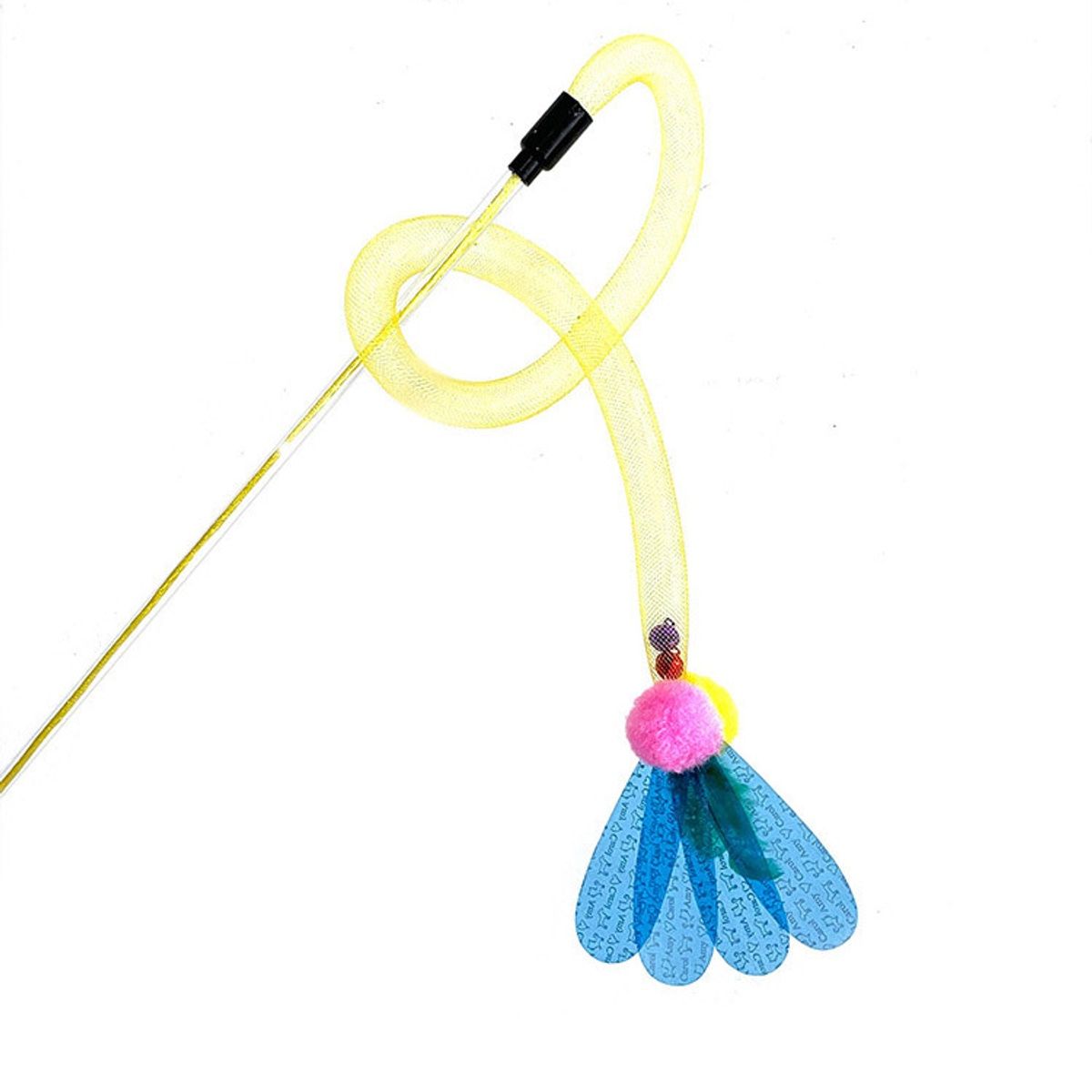42cm Cat Teaser Wand with Flexible Mesh Toy