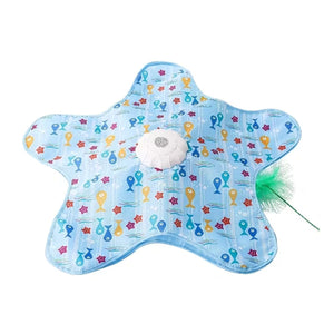 Blue Electronic Interactive Cat Toy with Teaser