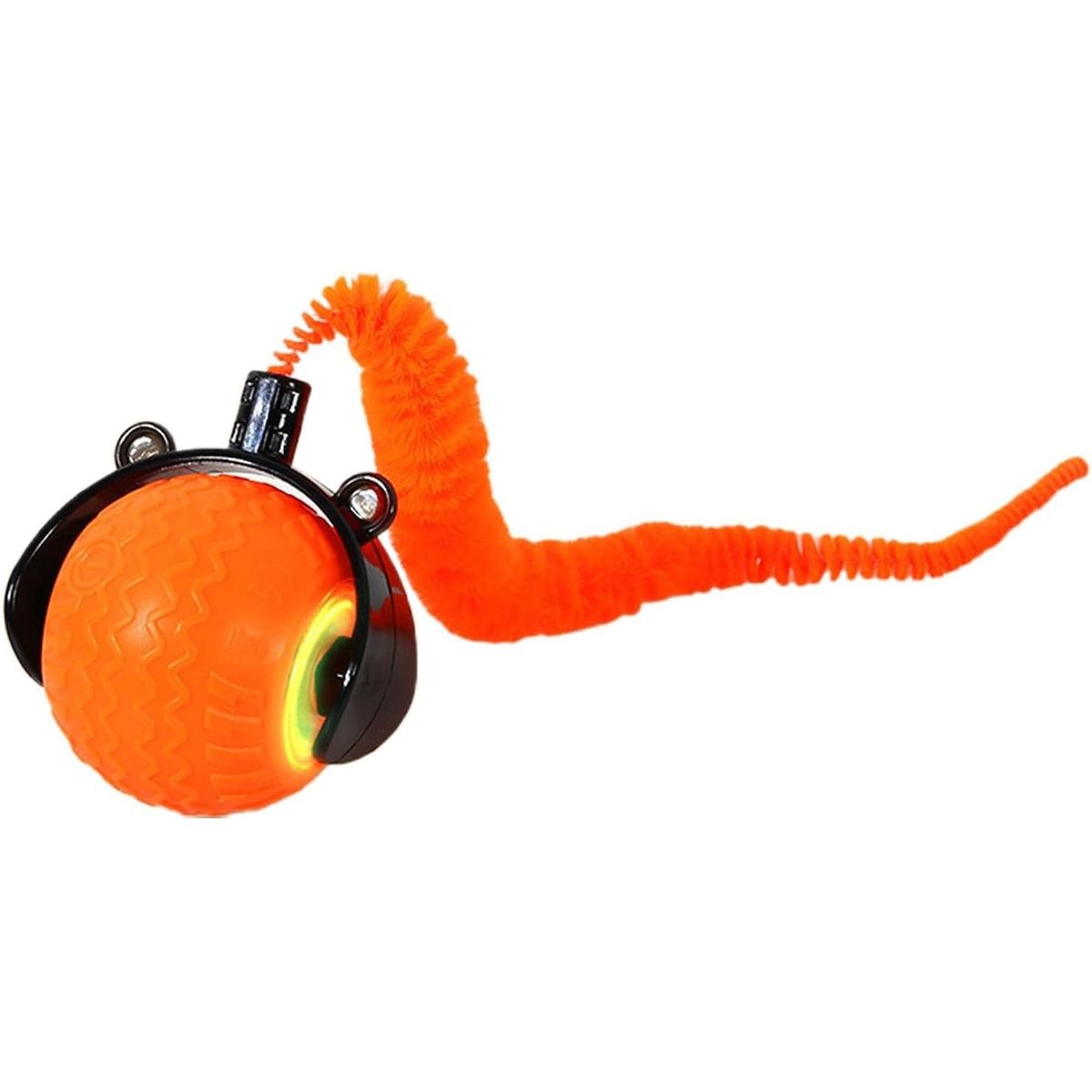 Orange Interactive Cat Rolling Ball with Tail