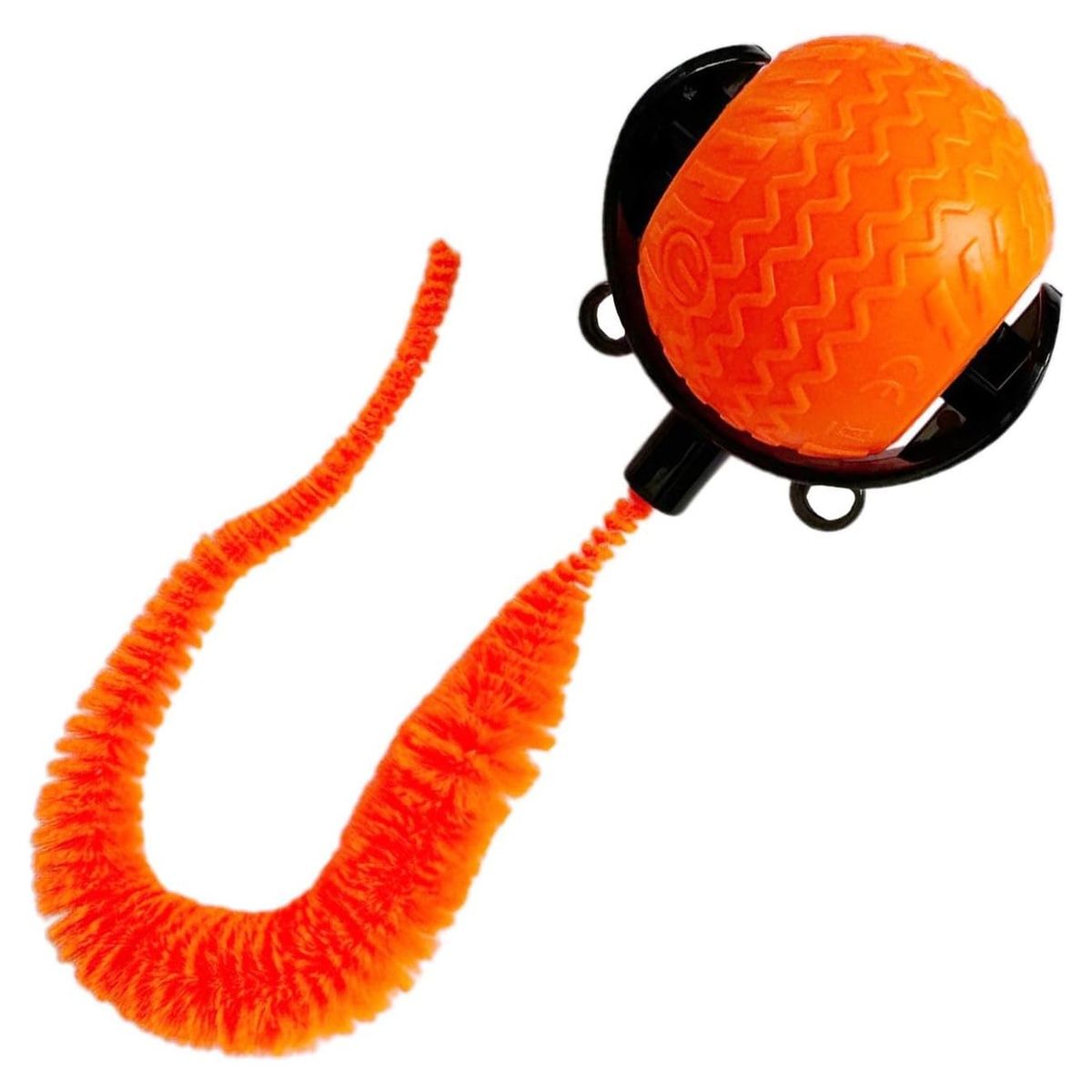 Orange Interactive Cat Rolling Ball with Tail