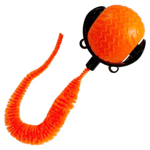 Orange Interactive Cat Rolling Ball with Tail