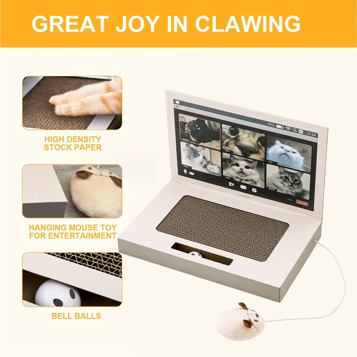 Laptop-Inspired Cat Scratching Board – Durable & Interactive Design