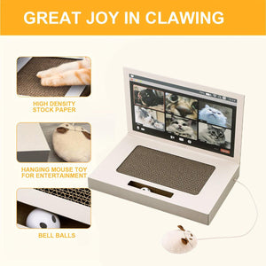 Laptop-Inspired Cat Scratching Board – Durable & Interactive Design
