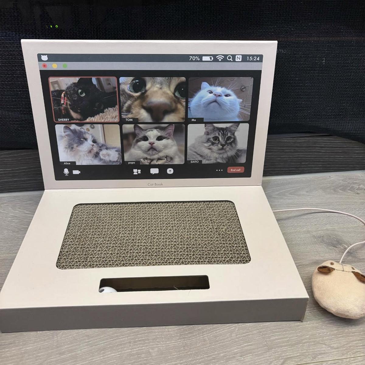Laptop-Inspired Cat Scratching Board – Durable & Interactive Design