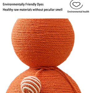 Gourd-Shaped Cat Scratching Column with Sisal Rope & Play Ball