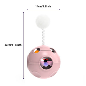 Cat Tumbler Toy - Catnip Spring Fluffy Ball Self-Play