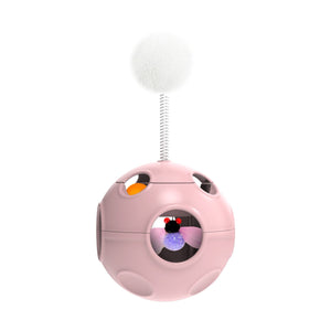 Cat Tumbler Toy - Catnip Spring Fluffy Ball Self-Play