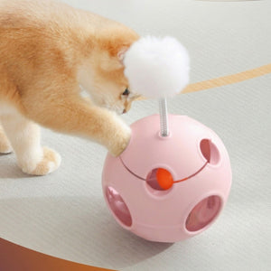 Cat Tumbler Toy - Catnip Spring Fluffy Ball Self-Play